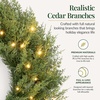image:imageBest Choice Products 36in Artificial Christmas Wreath wTwinkling LEDs Large PreLit Cedar Cypress wLighted Bow Decoration XL Holiday PreLit wWhite Lights 185 LED Lights 450 Tips  Green30in