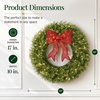 image:imageBest Choice Products 36in Artificial Christmas Wreath wTwinkling LEDs Large PreLit Cedar Cypress wLighted Bow Decoration XL Holiday PreLit wWhite Lights 185 LED Lights 450 Tips  Green30in