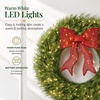 image:imageBest Choice Products 36in Artificial Christmas Wreath wTwinkling LEDs Large PreLit Cedar Cypress wLighted Bow Decoration XL Holiday PreLit wWhite Lights 185 LED Lights 450 Tips  Green24in