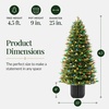 image:imageBest Choice Products 45ft Prelit Potted Pencil Christmas Tree w C7 LED Lights Realistic Nostalgic Artificial Lighted Retro Holiday Dcor 175 Twinkling LEDs for Home Porch45ft