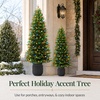 image:imageBest Choice Products 45ft Prelit Potted Pencil Christmas Tree w C7 LED Lights Realistic Nostalgic Artificial Lighted Retro Holiday Dcor 175 Twinkling LEDs for Home Porch6ft