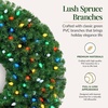 image:imageBest Choice Products 48in Large Artificial PreLit Christmas Wreath with Twinkling C7 Bulbs Retro Spruce Decor Nostalgic Holiday Accent Decoration w 200 LED Lights 714 PVC Tips48in