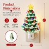 image:imageBest Choice Products 67in Ceramic Christmas Tree Nightlight Plug in Hand Painted Night Lamp Nostalgic Light Holiday Decor  GreenFrosted Green