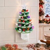 image:imageBest Choice Products 67in Ceramic Christmas Tree Nightlight Plug in Hand Painted Night Lamp Nostalgic Light Holiday Decor  GreenFrosted Green