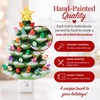 image:imageBest Choice Products 67in Ceramic Christmas Tree Nightlight Plug in Hand Painted Night Lamp Nostalgic Light Holiday Decor  GreenFrosted Green