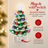 image:imageBest Choice Products 67in Ceramic Christmas Tree Nightlight Plug in Hand Painted Night Lamp Nostalgic Light Holiday Decor  GreenFrosted Green