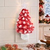 image:imageBest Choice Products 67in Ceramic Christmas Tree Nightlight Plug in Hand Painted Night Lamp Nostalgic Light Holiday Decor  GreenRed