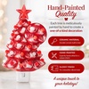 image:imageBest Choice Products 67in Ceramic Christmas Tree Nightlight Plug in Hand Painted Night Lamp Nostalgic Light Holiday Decor  GreenRed