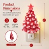 image:imageBest Choice Products 67in Ceramic Christmas Tree Nightlight Plug in Hand Painted Night Lamp Nostalgic Light Holiday Decor  GreenRed