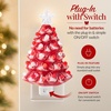 image:imageBest Choice Products 67in Ceramic Christmas Tree Nightlight Plug in Hand Painted Night Lamp Nostalgic Light Holiday Decor  GreenRed