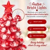 image:imageBest Choice Products 67in Ceramic Christmas Tree Nightlight Plug in Hand Painted Night Lamp Nostalgic Light Holiday Decor  GreenRed