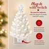 image:imageBest Choice Products 67in Ceramic Christmas Tree Nightlight Plug in Hand Painted Night Lamp Nostalgic Light Holiday Decor  GreenWhite