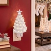 image:imageBest Choice Products 67in Ceramic Christmas Tree Nightlight Plug in Hand Painted Night Lamp Nostalgic Light Holiday Decor  GreenWhite