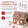 image:imageBest Choice Products Ceramic Gingerbread House Lighted Christmas Decor 7in Prelit LED House Hand Painted Battery Powered Holiday Ginger Bread Decoration Village Home for Mantel3pc