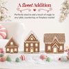 image:imageBest Choice Products Ceramic Gingerbread House Lighted Christmas Decor 7in Prelit LED House Hand Painted Battery Powered Holiday Ginger Bread Decoration Village Home for Mantel3pc