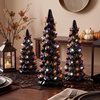 image:imageBest Choice Products Set of 3 Ceramic Christmas Trees PreLit HandPainted Tabletop Pinkmas Holiday Decoration wPink Bulbs LED Lights  PinkBlack W Orange  Purple  White Lights