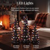 image:imageBest Choice Products Set of 3 Ceramic Christmas Trees PreLit HandPainted Tabletop Pinkmas Holiday Decoration wPink Bulbs LED Lights  PinkBlack W Orange  Purple  White Lights