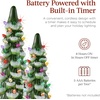 image:imageBest Choice Products Set of 3 Ceramic Christmas Trees PreLit HandPainted Tabletop Pinkmas Holiday Decoration wPink Bulbs LED Lights  PinkFrosted Green W Multicolor Lights