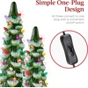 image:imageBest Choice Products Set of 3 Ceramic Christmas Trees PreLit HandPainted Tabletop Pinkmas Holiday Decoration wPink Bulbs LED Lights  PinkFrosted Green W Multicolor Lights