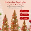 image:imageBest Choice Products Set of 3 Ceramic Christmas Trees PreLit HandPainted Tabletop Pinkmas Holiday Decoration wPink Bulbs LED Lights  PinkGingerbread W Multicolor Lights