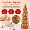 image:imageBest Choice Products Set of 3 Ceramic Christmas Trees PreLit HandPainted Tabletop Pinkmas Holiday Decoration wPink Bulbs LED Lights  PinkGingerbread W White Lights
