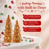 image:imageBest Choice Products Set of 3 Ceramic Christmas Trees PreLit HandPainted Tabletop Pinkmas Holiday Decoration wPink Bulbs LED Lights  PinkGingerbread W Multicolor Lights