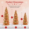 image:imageBest Choice Products Set of 3 Ceramic Christmas Trees PreLit HandPainted Tabletop Pinkmas Holiday Decoration wPink Bulbs LED Lights  PinkGingerbread W White  Green  Red Lights