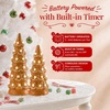 image:imageBest Choice Products Set of 3 Ceramic Christmas Trees PreLit HandPainted Tabletop Pinkmas Holiday Decoration wPink Bulbs LED Lights  PinkGingerbread W White Lights