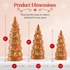 image:imageBest Choice Products Set of 3 Ceramic Christmas Trees PreLit HandPainted Tabletop Pinkmas Holiday Decoration wPink Bulbs LED Lights  PinkGingerbread W Multicolor Lights