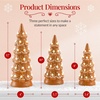 image:imageBest Choice Products Set of 3 Ceramic Christmas Trees PreLit HandPainted Tabletop Pinkmas Holiday Decoration wPink Bulbs LED Lights  PinkGingerbread W White Lights