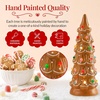 image:imageBest Choice Products Set of 3 Ceramic Christmas Trees PreLit HandPainted Tabletop Pinkmas Holiday Decoration wPink Bulbs LED Lights  PinkGingerbread W Multicolor Lights