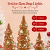 image:imageBest Choice Products Set of 3 Ceramic Christmas Trees PreLit HandPainted Tabletop Pinkmas Holiday Decoration wPink Bulbs LED Lights  PinkGingerbread W White  Green  Red Lights