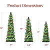 image:imageBest Choice Products Set of 3 Ceramic Christmas Trees PreLit HandPainted Tabletop Pinkmas Holiday Decoration wPink Bulbs LED Lights  PinkGreen W Multicolor Lights
