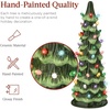 image:imageBest Choice Products Set of 3 Ceramic Christmas Trees PreLit HandPainted Tabletop Pinkmas Holiday Decoration wPink Bulbs LED Lights  PinkGreen W Multicolor Lights