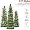 image:imageBest Choice Products Set of 3 Ceramic Christmas Trees PreLit HandPainted Tabletop Pinkmas Holiday Decoration wPink Bulbs LED Lights  PinkGreen W Multicolor Lights
