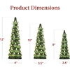 image:imageBest Choice Products Set of 3 Ceramic Christmas Trees PreLit HandPainted Tabletop Pinkmas Holiday Decoration wPink Bulbs LED Lights  PinkGreen W Warm White Lights