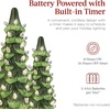 image:imageBest Choice Products Set of 3 Ceramic Christmas Trees PreLit HandPainted Tabletop Pinkmas Holiday Decoration wPink Bulbs LED Lights  PinkGreen W Warm White Lights