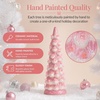 image:imageBest Choice Products Set of 3 Ceramic Christmas Trees PreLit HandPainted Tabletop Pinkmas Holiday Decoration wPink Bulbs LED Lights  PinkPink W Pink Lights