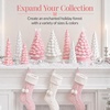 image:imageBest Choice Products Set of 3 Ceramic Christmas Trees PreLit HandPainted Tabletop Pinkmas Holiday Decoration wPink Bulbs LED Lights  PinkPink W Pink Lights
