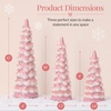 image:imageBest Choice Products Set of 3 Ceramic Christmas Trees PreLit HandPainted Tabletop Pinkmas Holiday Decoration wPink Bulbs LED Lights  PinkPink W Pink Lights