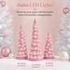 image:imageBest Choice Products Set of 3 Ceramic Christmas Trees PreLit HandPainted Tabletop Pinkmas Holiday Decoration wPink Bulbs LED Lights  PinkPink W Pink Lights
