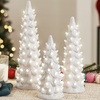 image:imageBest Choice Products Set of 3 Ceramic Christmas Trees PreLit HandPainted Tabletop Pinkmas Holiday Decoration wPink Bulbs LED Lights  PinkWhite W Warm White Lights