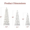 image:imageBest Choice Products Set of 3 Ceramic Christmas Trees PreLit HandPainted Tabletop Pinkmas Holiday Decoration wPink Bulbs LED Lights  PinkWhite W Warm White Lights