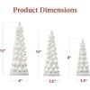 image:imageBest Choice Products Set of 3 Ceramic Christmas Trees PreLit HandPainted Tabletop Pinkmas Holiday Decoration wPink Bulbs LED Lights  PinkWhite W Warm White Lights