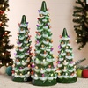 image:imageBest Choice Products Set of 3 Ceramic Christmas Trees PreLit HandPainted Tabletop Pinkmas Holiday Decoration wPink Bulbs LED Lights  PinkFrosted Green W Multicolor Lights