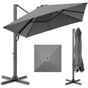 image:imageBest Choice Products 10x10ft Cantilever Patio Umbrella 5 Year Fade Resistant 260 GSM Canopy Smooth Tilt Adjustment and Aluminum Frame  Navy BlueGray
