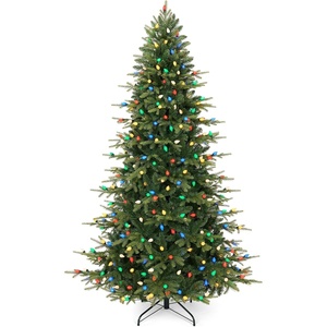 image:imageBest Choice Products 75ft Artificial Prelit Aspen Christmas Tree Multicolored Twinkling C7 LED Lights Slim Premium Lighted Realistic Noble Holiday Decoration LEDs 400 Lights 2136 Tips6ft