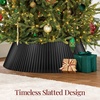 image:imageBest Choice Products 36in Christmas Tree Collar Solid Wood Slatted Tree Skirt Holiday Accessory for Home  ChestnutBlack
