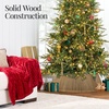 image:imageBest Choice Products 36in Christmas Tree Collar Solid Wood Slatted Tree Skirt Holiday Accessory for Home  ChestnutChestnut