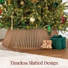 image:imageBest Choice Products 36in Christmas Tree Collar Solid Wood Slatted Tree Skirt Holiday Accessory for Home  ChestnutChestnut